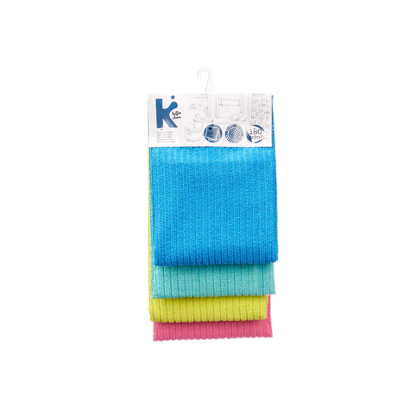 CONJ 4 PANOS MICROFIBRA 180GR