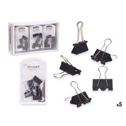 SET 5 PINZE CLIP NERO MEDIA