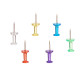 SET 60 PUNAISES COULEUR TRANSPARENT