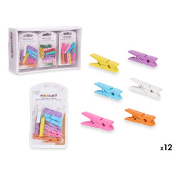 SET 10 PINZAS MADERA MULTICOLOR MED
