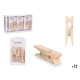 SET 12 PINZE LEGNO NATURALE MEDIE