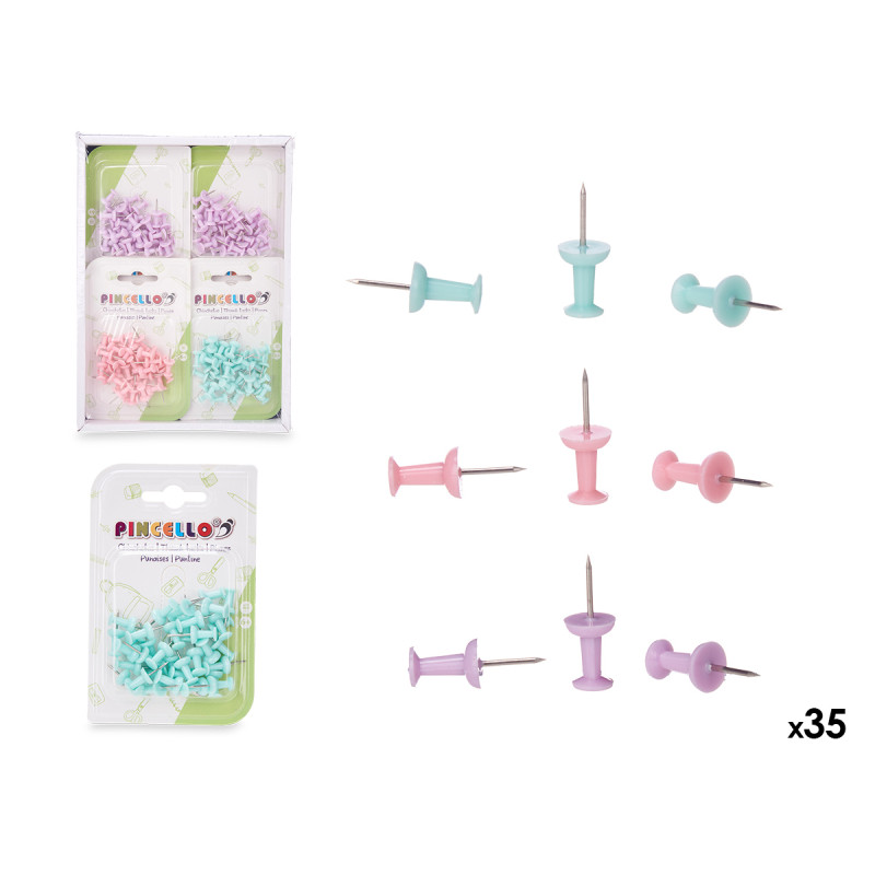 PUNAISES 35 PCS GRAND ASSORT 3 COULEURS