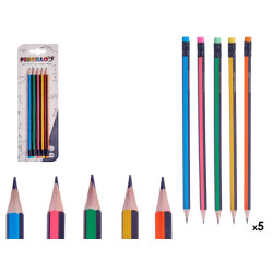 CONJ 5 LAPIS RISCAS COM BORRACHA