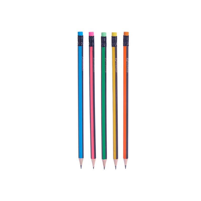 SET 5 CRAYONS GOMME RAYURES