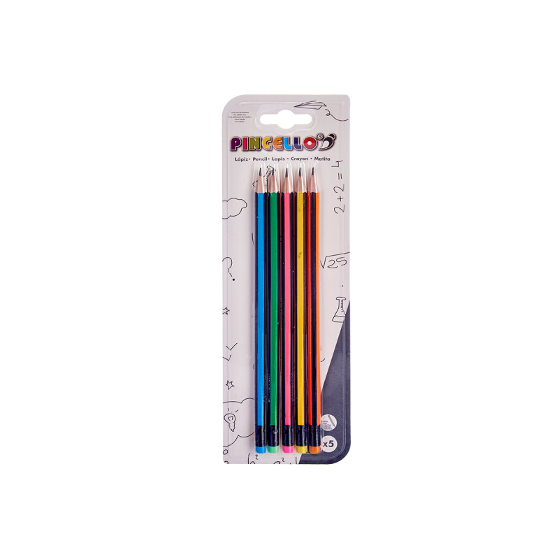 SET 5 CRAYONS GOMME RAYURES
