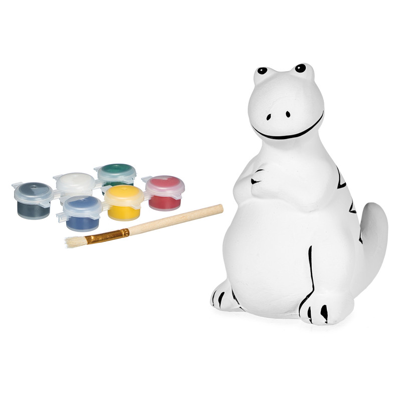 HUCHA DINOSAURIO SENTADO CERAMICA PARA PINTAR