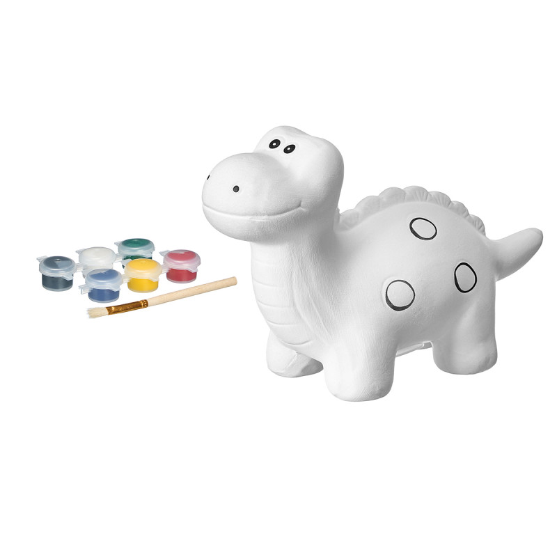 HUCHA DINOSAURIO CIRCULOS CERAMICA PARA PINTAR