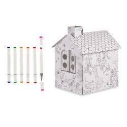 SET PER COLORARE CARTA CASA CON 6 PENNARELLI