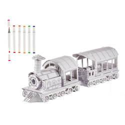 SET PER COLORARE CARTA TRENO CON 6 PENNARELLI