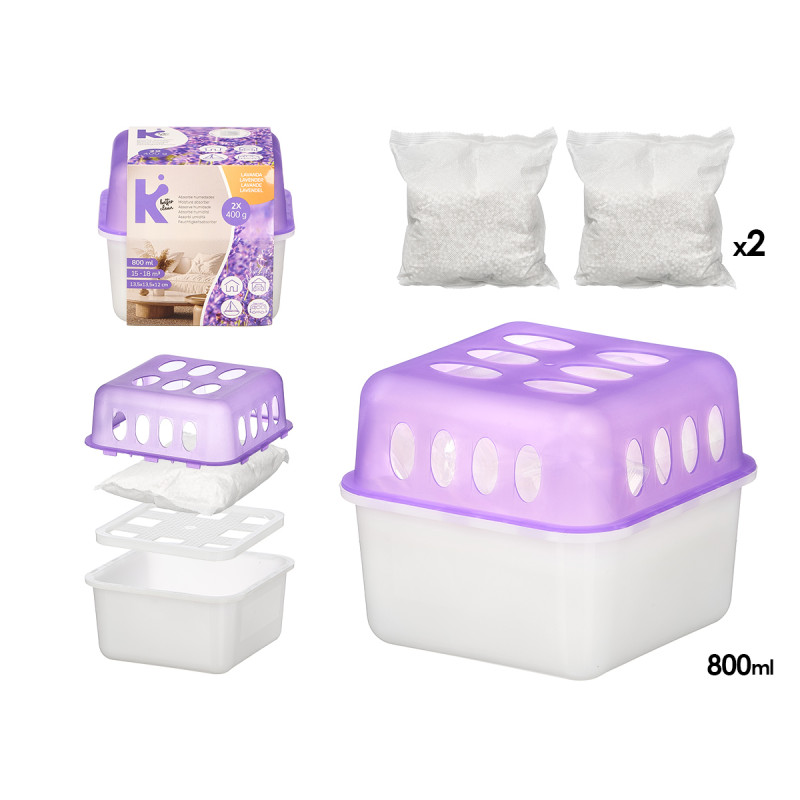 ABSORVENTE HUMIDADE LAVANDA 800ML 2X400G