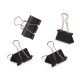 SET 4 PINCES DOUBLE CLIP NOIR GRAND