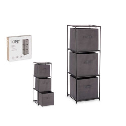 SHELF 3 DRAWERS TNT GREY
