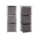 SCAFFALE 3 CASSETTI TNT GRIGIO