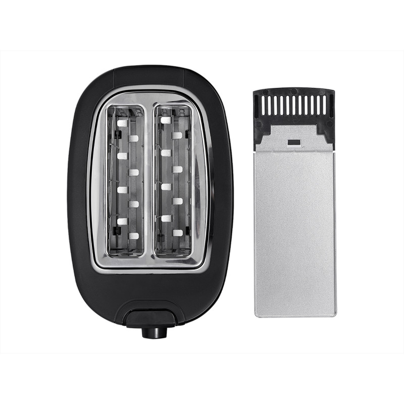 GRILLE-PAIN DOUBLE NOIR MAT 750W