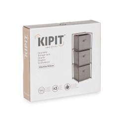 SCAFFALE 3 CASSETTI TNT GRIGIO