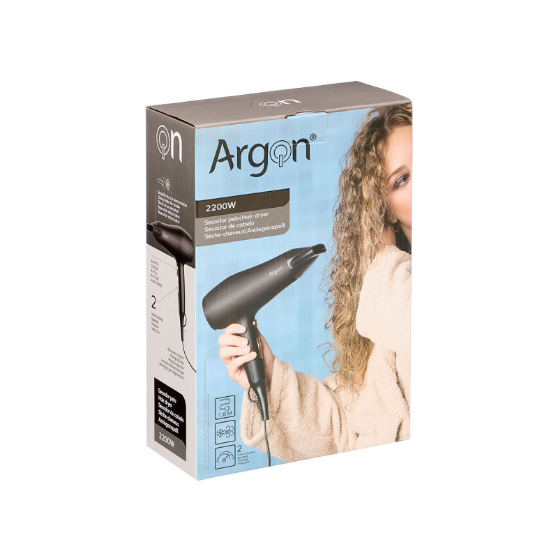 SECADOR PELO NEGRO DORADO MATE 2200W