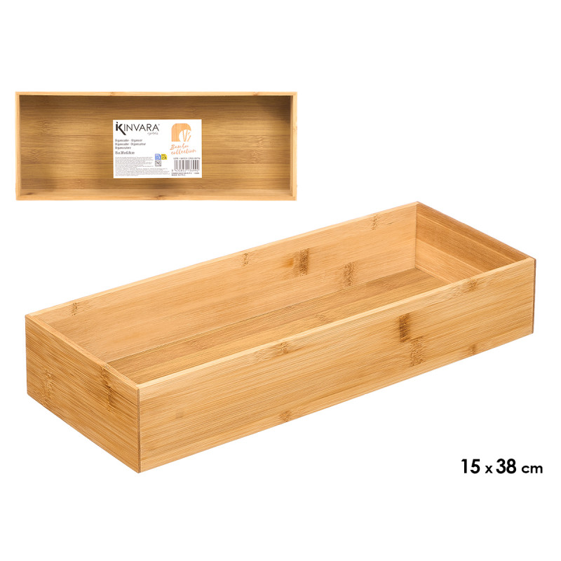ORGANIZZATORE BAMBU RETTANGOLARE 15X38CM