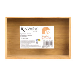 RECTANGULAR BAMBOO ORGANIZER 15X23CM