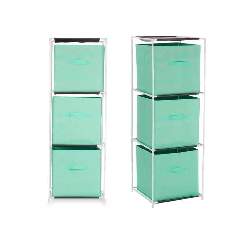 SCAFFALE 3 CASSETTI TNT MENTA
