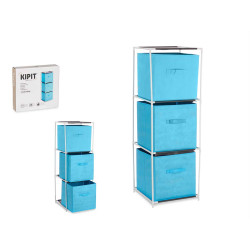 SCAFFALE 3 CASSETTI TNT BLU
