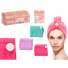 SERVIETTE MICROFIBRE TURBAN ASSORT 3