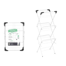 CORDE À LINGE METAL 3 HAUTEURS ÉTROIT BLANC