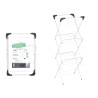 METAL CLOTHESLINE 3 HEIGHTS NARROW WHITE