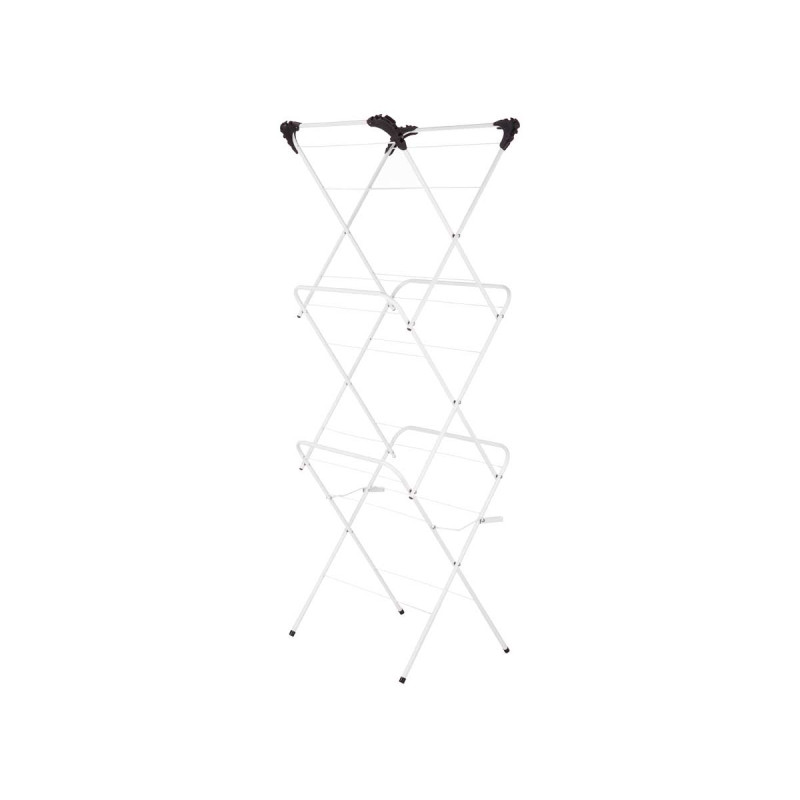 METAL CLOTHESLINE 3 HEIGHTS NARROW WHITE