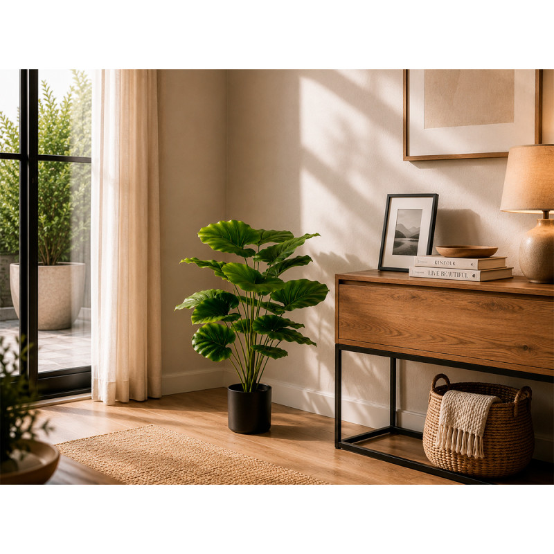 MACETA PLANTA HOJAS ANCHAS 90CM