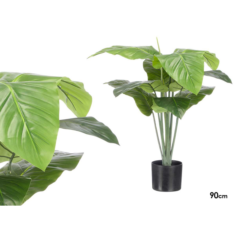 VASO PLANTA FOLHAS PONTA LARGA 90CM