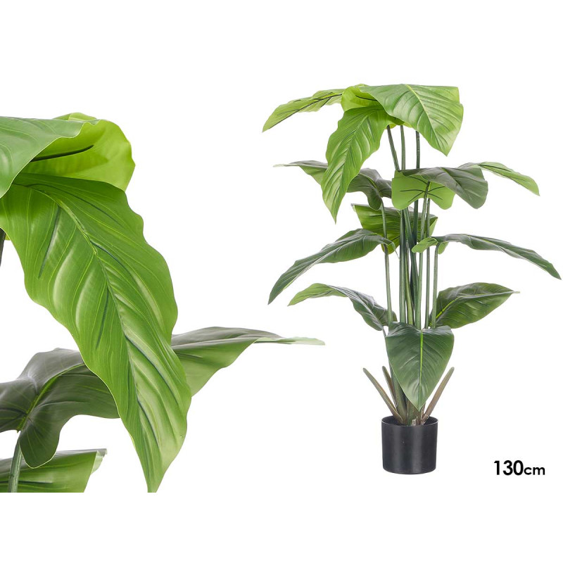 MACETA PLANTA HOJAS PUNTA ANCHA 130CM
