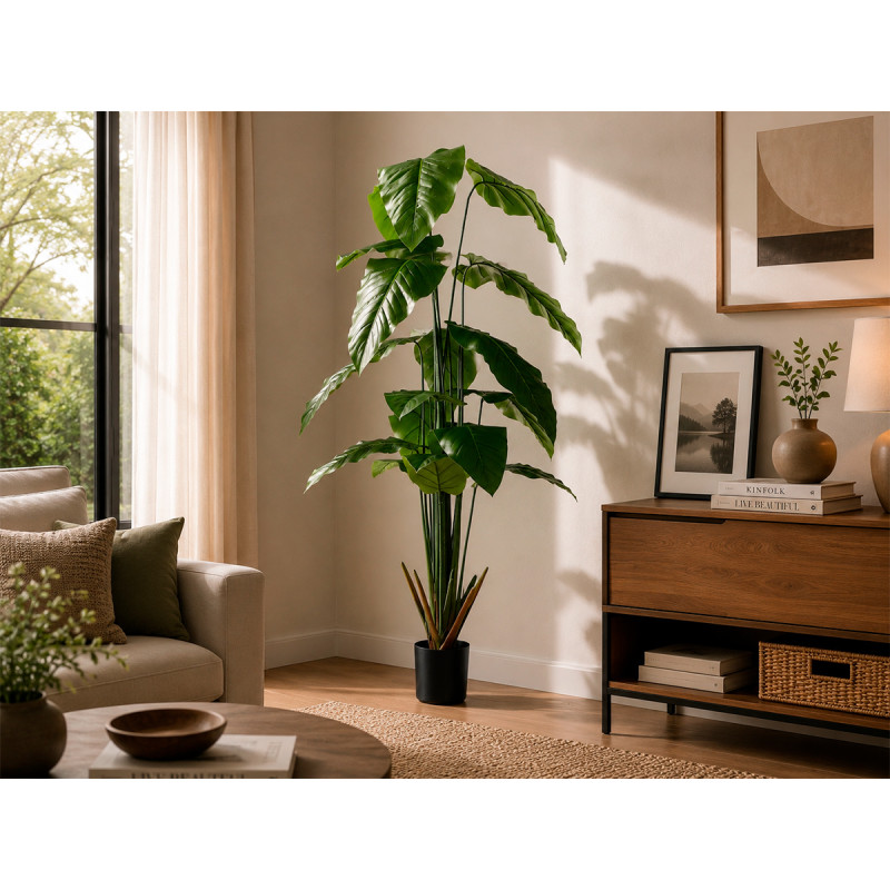 MACETA PLANTA HOJAS PUNTA ANCHA 170CM