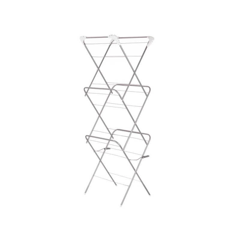 METAL CLOTHESLINE 3 HEIGHTS NARROW SILVER