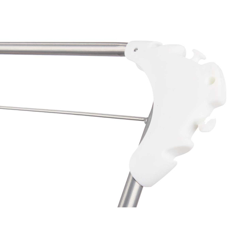METAL CLOTHESLINE 3 HEIGHTS NARROW SILVER