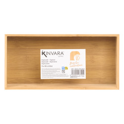 ORGANIZADOR BAMBU RETANGULAR 15X30,5CM