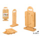 SET 4 BAMBOO CUTTING BOARD HOLDER HANDLE