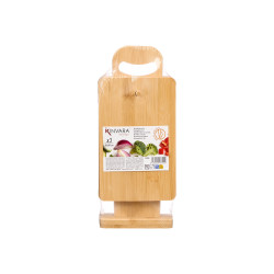 SET 4 BAMBOO CUTTING BOARD HOLDER HANDLE