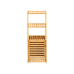 MEUBLE PORTE 3 ÉTAGÈRES BAMBOU