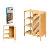 BAMBOO SIDE DOOR CABINET 4 SHELVES