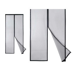MAGNETIC INSECT DOOR SCREEN BLACK 90X210CM 