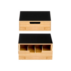 SOPORTE CAFETERA PORTACAPSULAS BAMBU