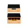 SUPORTE MAQUINA CAFE BAMBU PORTA-CAPSULAS