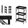 CHARIOT 3 NIVEAUX PLIABLE NOIR