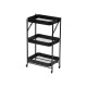 CHARIOT 3 NIVEAUX PLIABLE NOIR