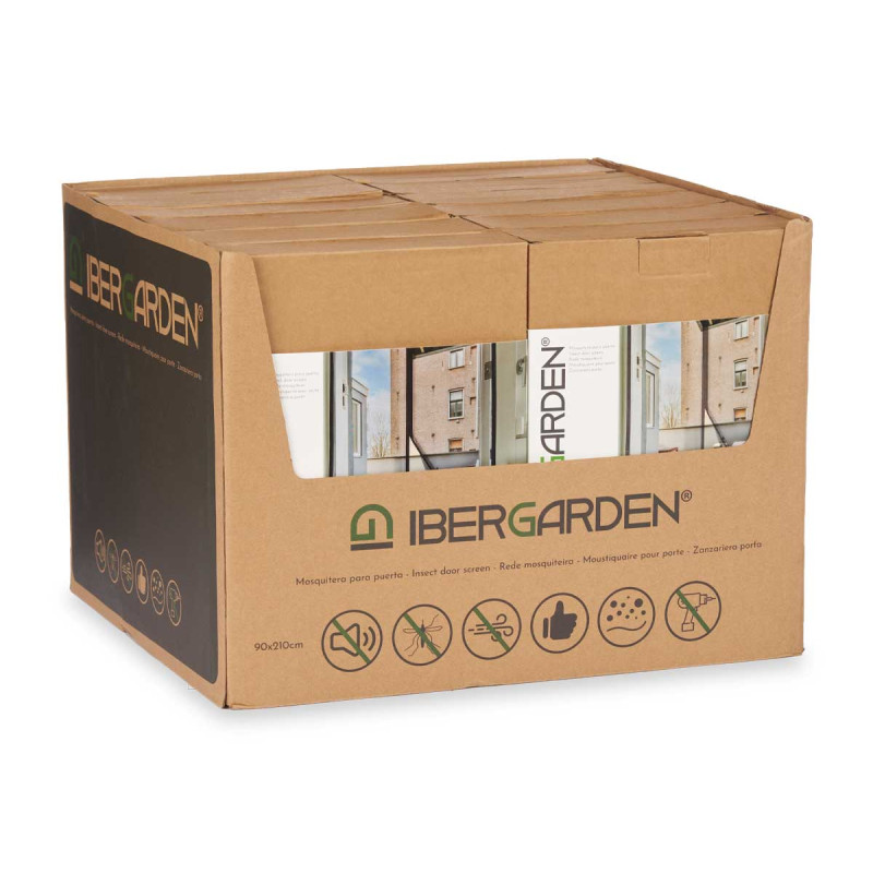 MOSQUITERA MAGNETICA PUERTA 90X210CM NEGRO