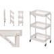 CARRELLO PIEGHEVOLE A 3 RIPIANI BIANCO