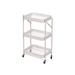 CARRELLO PIEGHEVOLE A 3 RIPIANI BIANCO