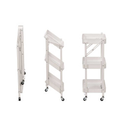 CARRELLO PIEGHEVOLE A 3 RIPIANI BIANCO