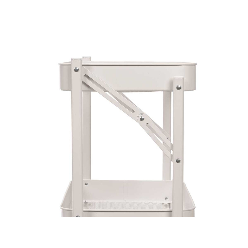 CHARIOT 3 NIVEAUX PLIABLE BLANC