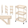 CARRITO 3 ALTURAS PLEGABLE CREMA